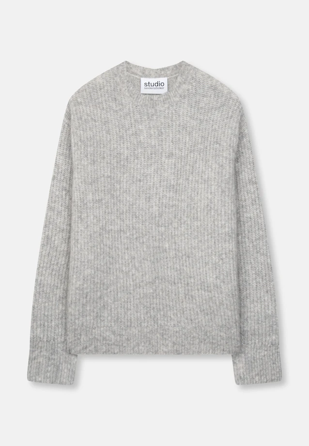 Oversized Crew Neck Sweater with Mohair in Grey |  Seidensticker Onlineshop