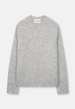 Oversized Crew Neck Sweater with Mohair in Grey |  Seidensticker Onlineshop
