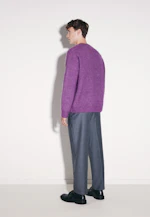 Oversized Crew Neck Sweater with Mohair in Lila |  Seidensticker Onlineshop