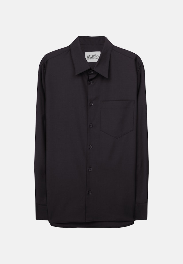 Regular Hemd Uni in Schwarz |  Seidensticker Onlineshop