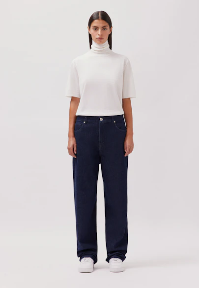 5-Pocket Cropped aus Blue Denim in Dunkelblau |  Seidensticker Onlineshop