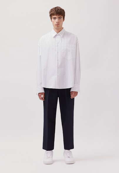 Oversized Chemise à la mode Rayures in Blanc |  Seidensticker Onlineshop