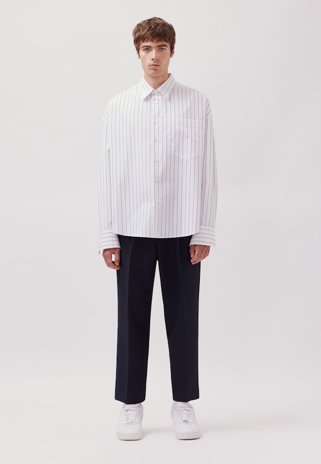 Oversized Chemise à la mode Rayures in Blanc |  Seidensticker Onlineshop