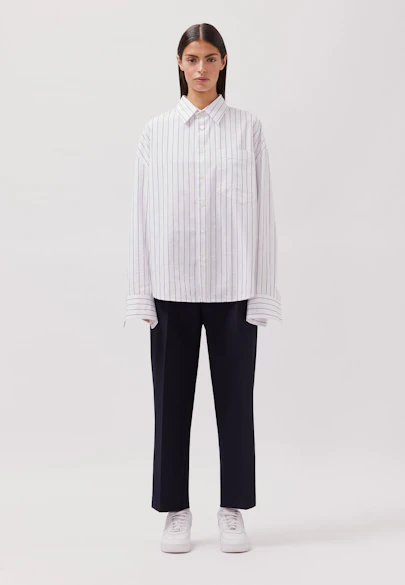 Oversized Fashion-Hemd Gestreift in Weiß |  Seidensticker Onlineshop