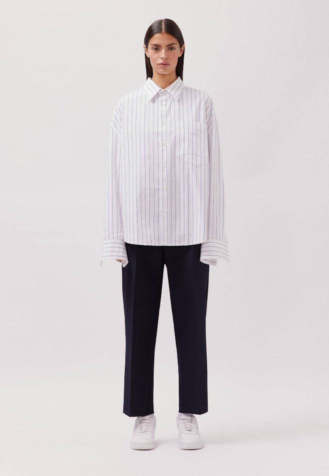 Oversized Chemise à la mode Rayures dans Blanc | Boutique en ligne Seidensticker