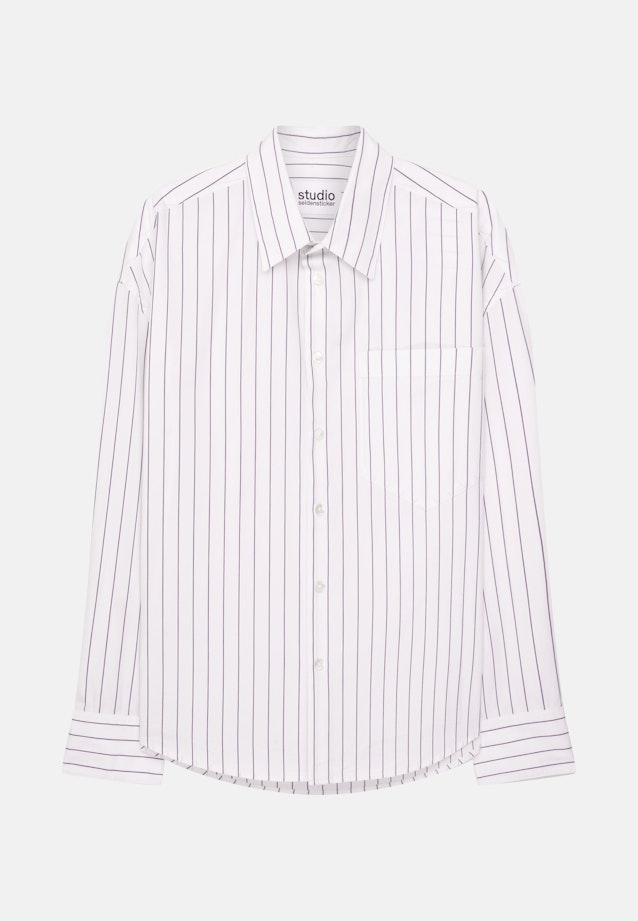 Oversized Fashion-Hemd Gestreift in Weiß |  Seidensticker Onlineshop