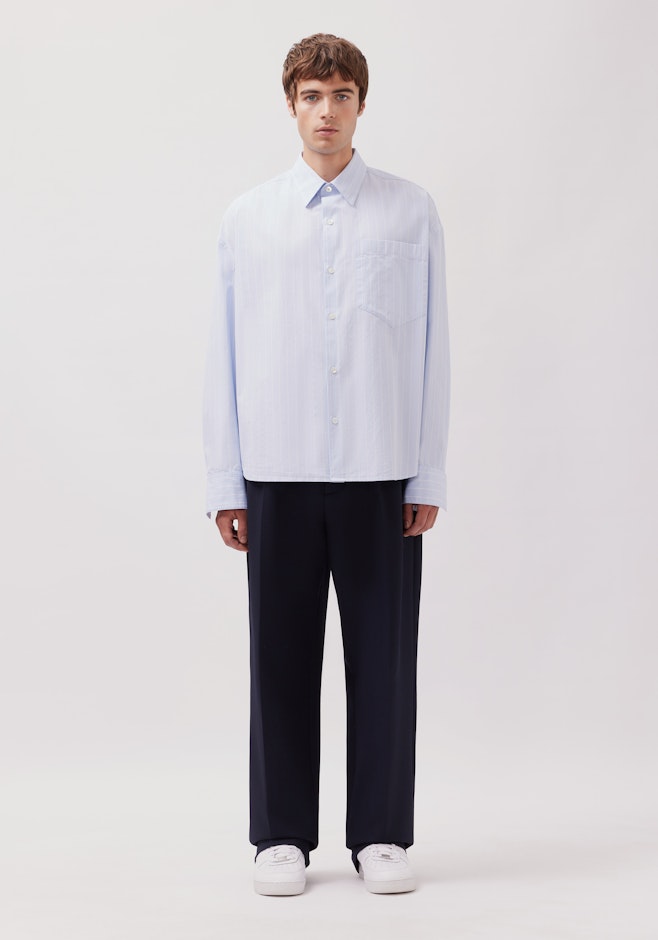 Oversized Chemise à la mode Rayures dans Bleu Clair | Boutique en ligne Seidensticker
