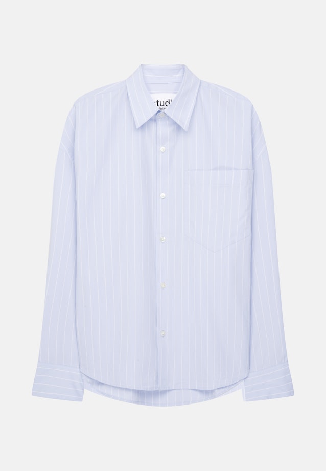 Oversized Fashion-Hemd Gestreift in Hellblau |  Seidensticker Onlineshop