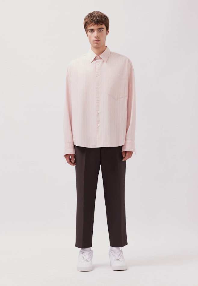 Oversized Fashion-Hemd Gestreift in Rosa | Seidensticker Onlineshop