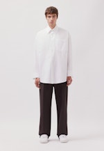 Oversized Unisex Hemd Uni in Weiß |  Seidensticker Onlineshop