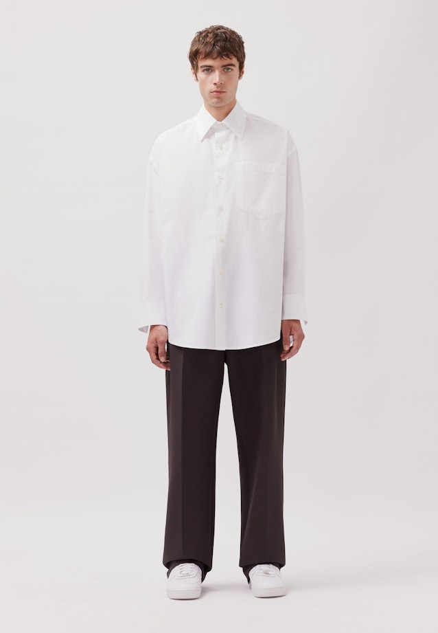Oversized Unisex Hemd Uni in Weiß |  Seidensticker Onlineshop