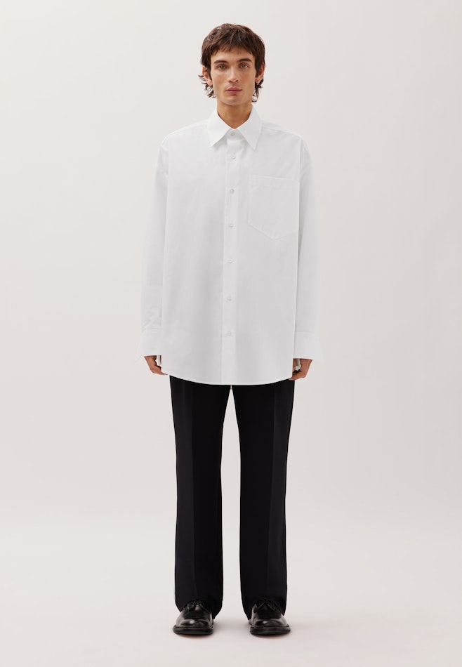 Oversized Hemd aus Baumwolle in Weiß | Seidensticker online shop