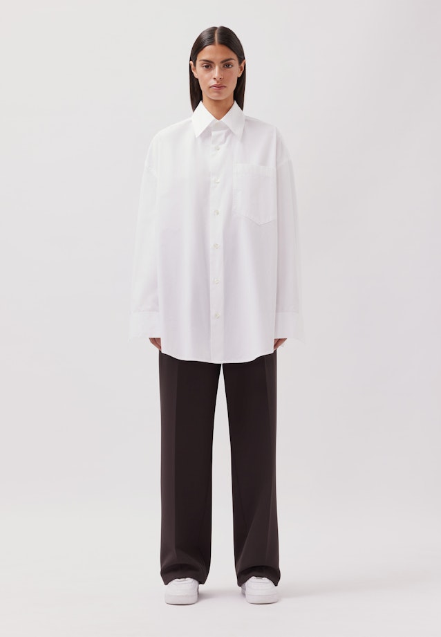 Oversized Unisex Hemd Uni in Weiß |  Seidensticker Onlineshop