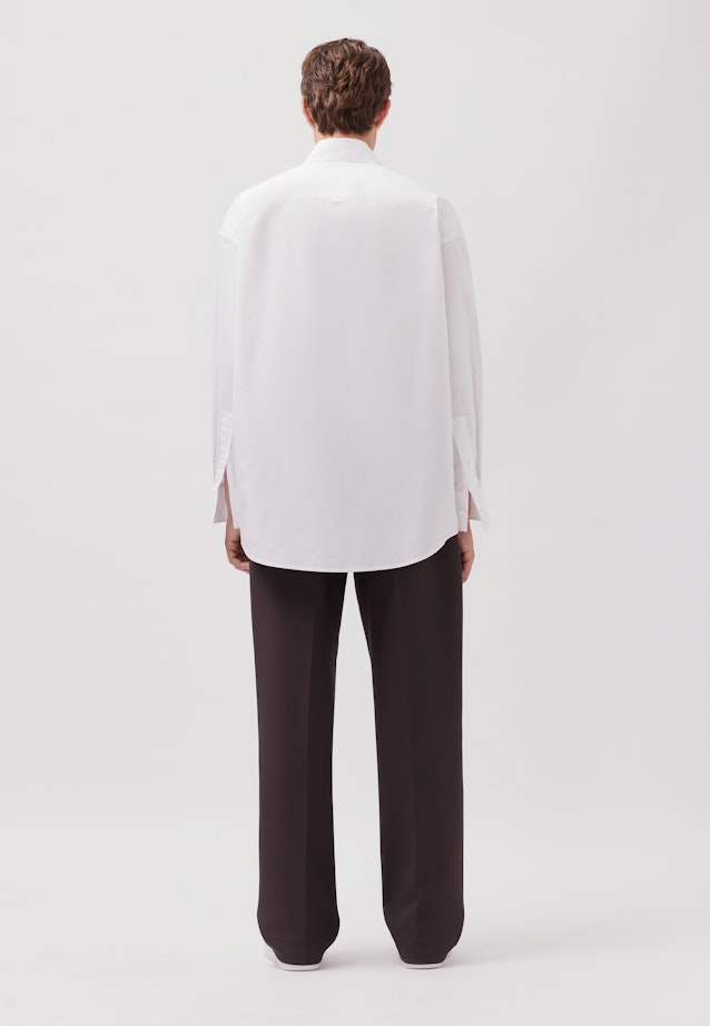 Oversized Unisex Hemd Uni in Weiß |  Seidensticker Onlineshop