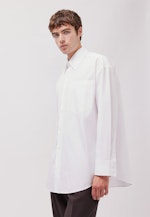 Oversized Unisex Hemd Uni in Weiß |  Seidensticker Onlineshop