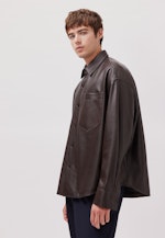Oversized Overshirt Leder in Braun |  Seidensticker Onlineshop