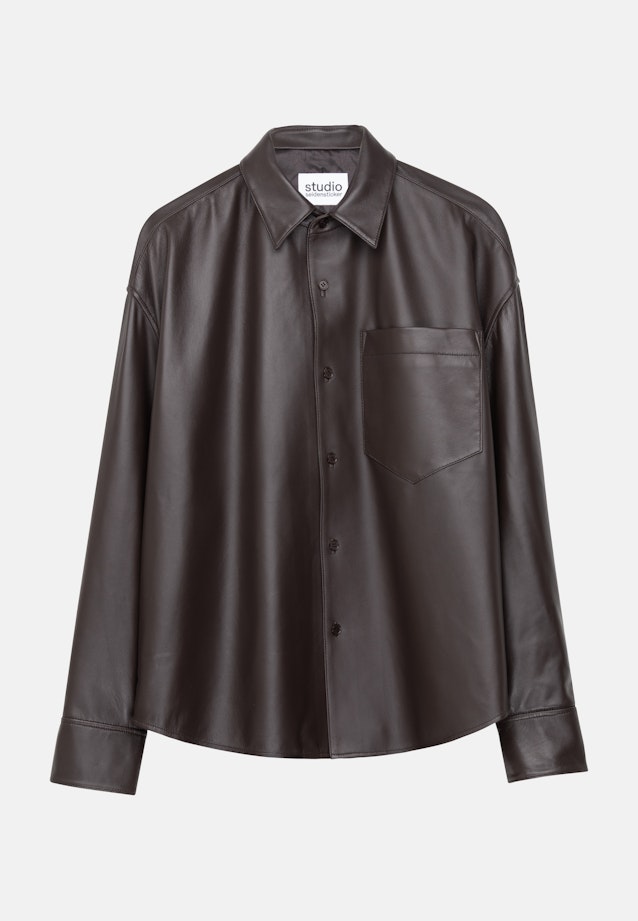 Oversized Overshirt Leder in Braun |  Seidensticker Onlineshop
