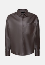 Oversized Overshirt Leder in Braun |  Seidensticker Onlineshop