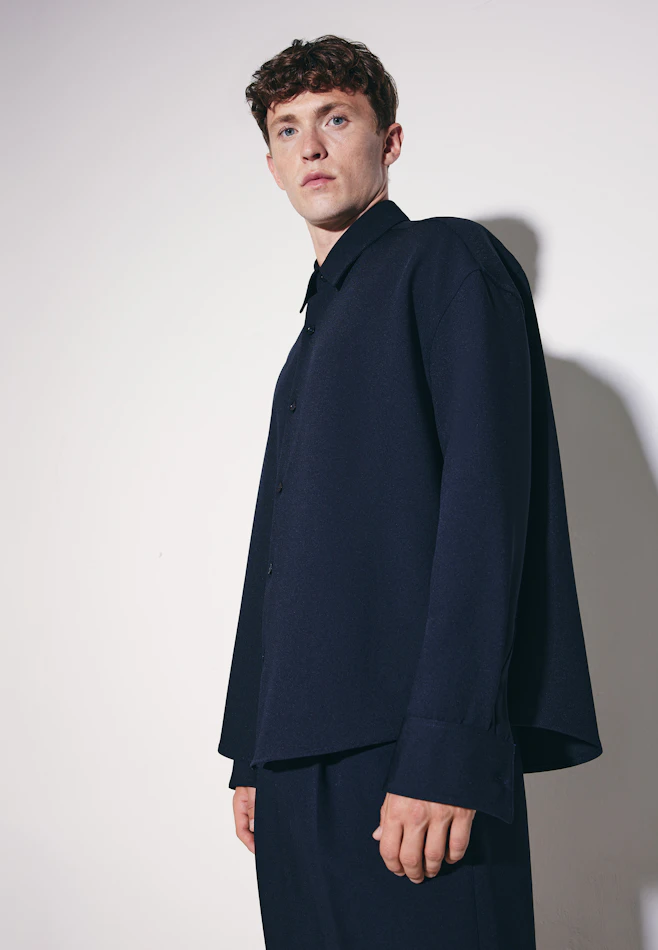 Oversized Boxy Overshirt in Dunkelblau | Seidensticker Onlineshop