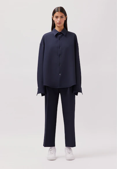 Oversized Boxy Overshirt in Dunkelblau |  Seidensticker Onlineshop