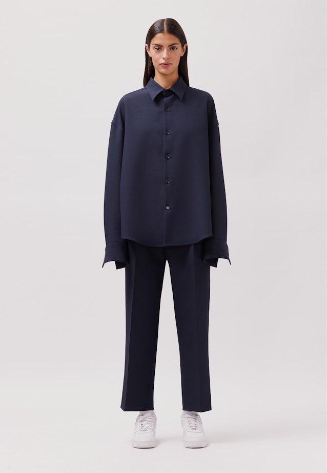 Oversized Fashion-Hemd Uni in Dunkelblau |  Seidensticker Onlineshop