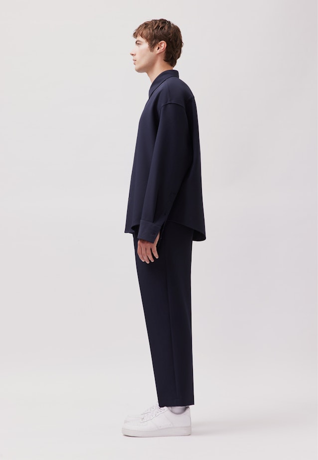 Oversized Fashion-Hemd Uni in Dunkelblau |  Seidensticker Onlineshop