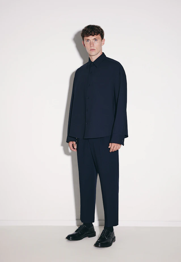 Oversized Boxy Overshirt in Dunkelblau |  Seidensticker Onlineshop