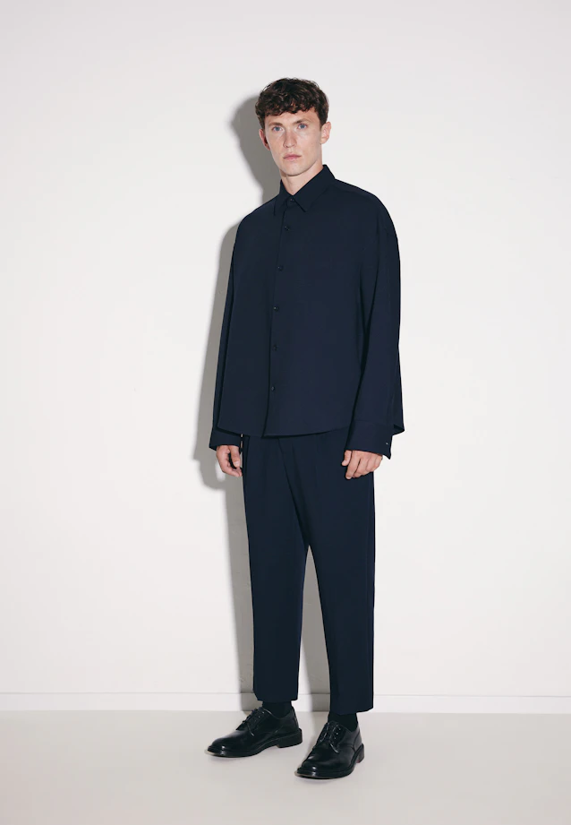Oversized Boxy Overshirt in Dunkelblau |  Seidensticker Onlineshop