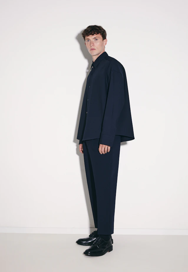 Oversized Boxy Overshirt in Dunkelblau |  Seidensticker Onlineshop
