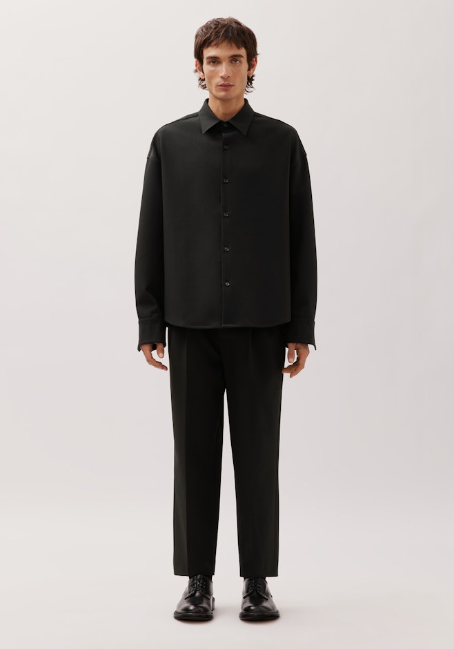 Oversized Boxy Overshirt in Schwarz | Seidensticker Onlineshop