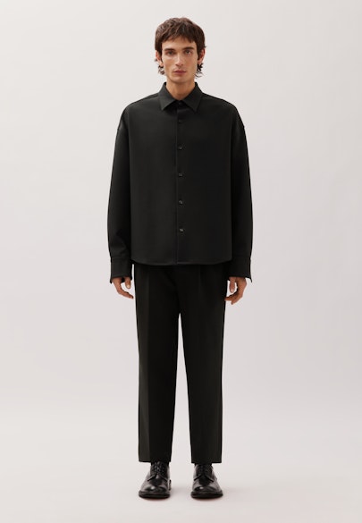 Oversized Boxy Overshirt in Schwarz |  Seidensticker Onlineshop