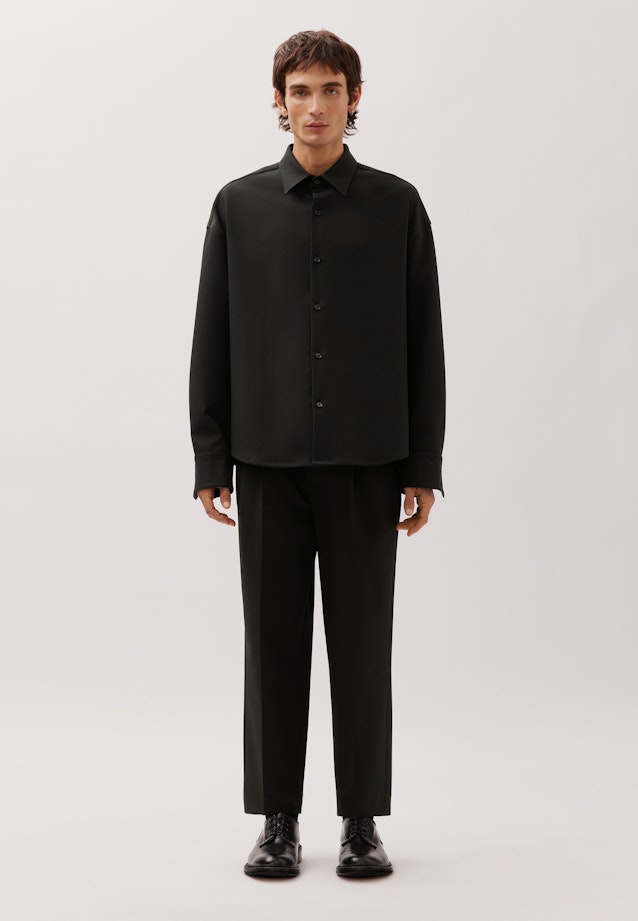 Oversized Boxy Overshirt in Schwarz |  Seidensticker Onlineshop