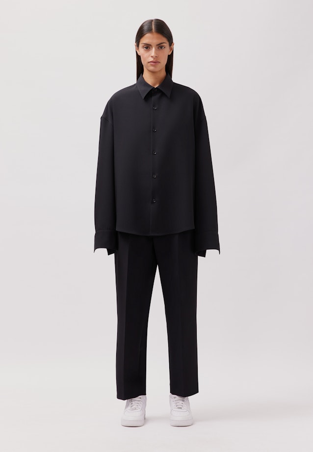 Oversized Fashion-Hemd Uni in Schwarz |  Seidensticker Onlineshop
