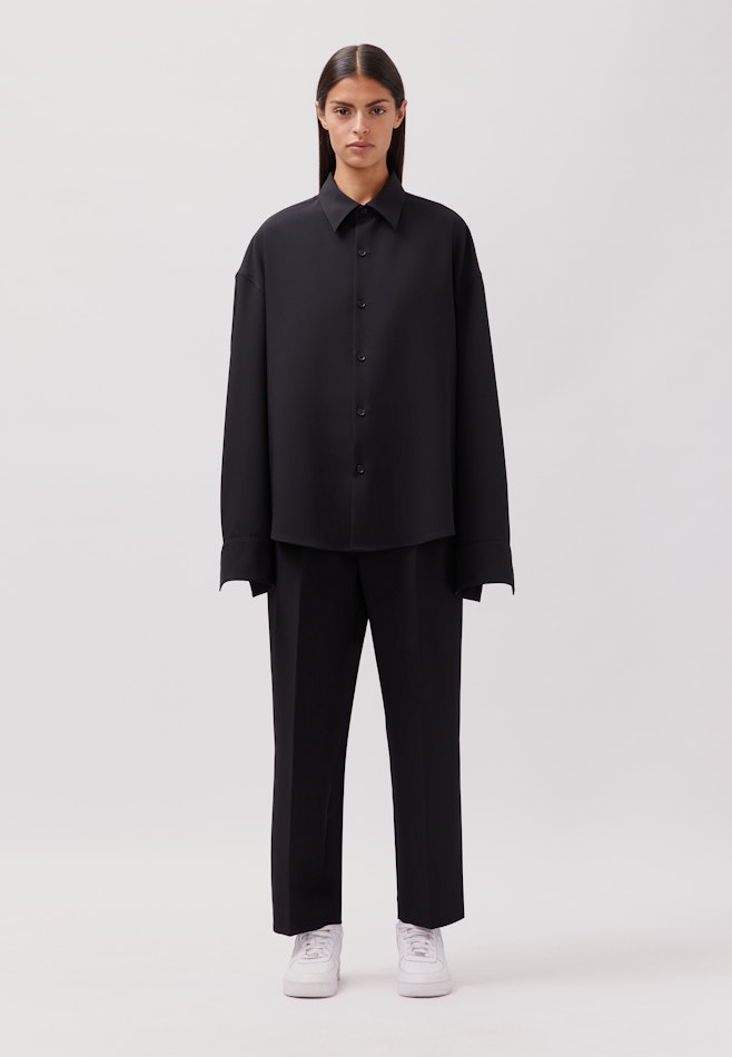 Oversized Fashion-Hemd Uni in Schwarz | Seidensticker Onlineshop