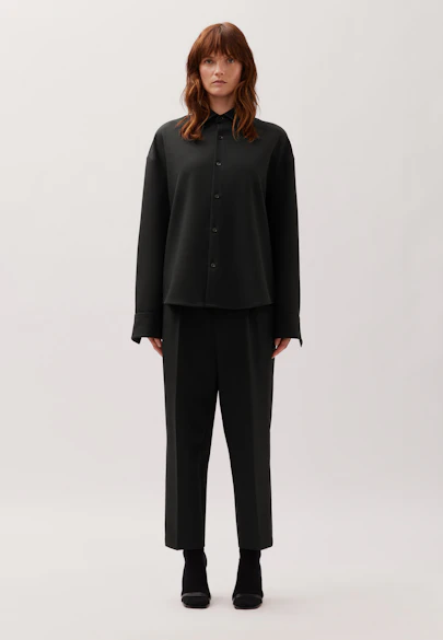 Oversized Boxy Overshirt in Schwarz |  Seidensticker Onlineshop