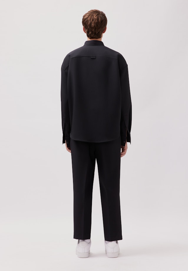 Oversized Fashion-Hemd Uni in Schwarz |  Seidensticker Onlineshop