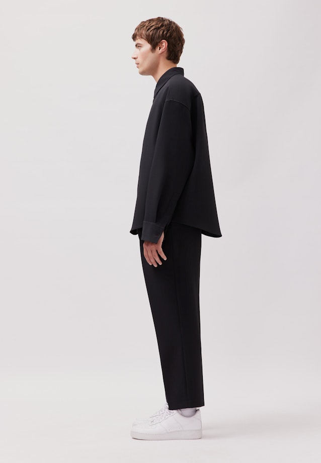 Oversized Fashion-Hemd Uni in Schwarz |  Seidensticker Onlineshop