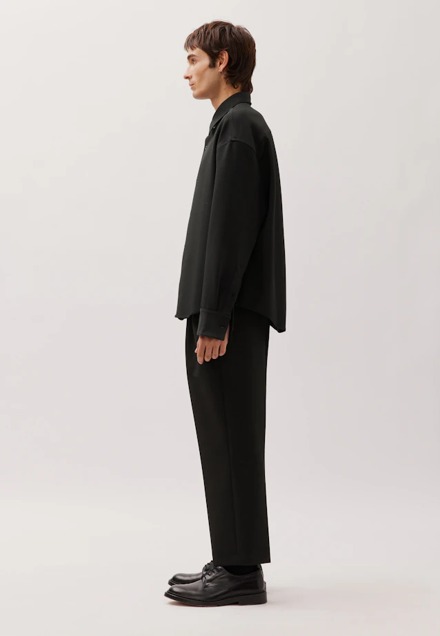 Oversized Boxy Overshirt in Schwarz |  Seidensticker Onlineshop