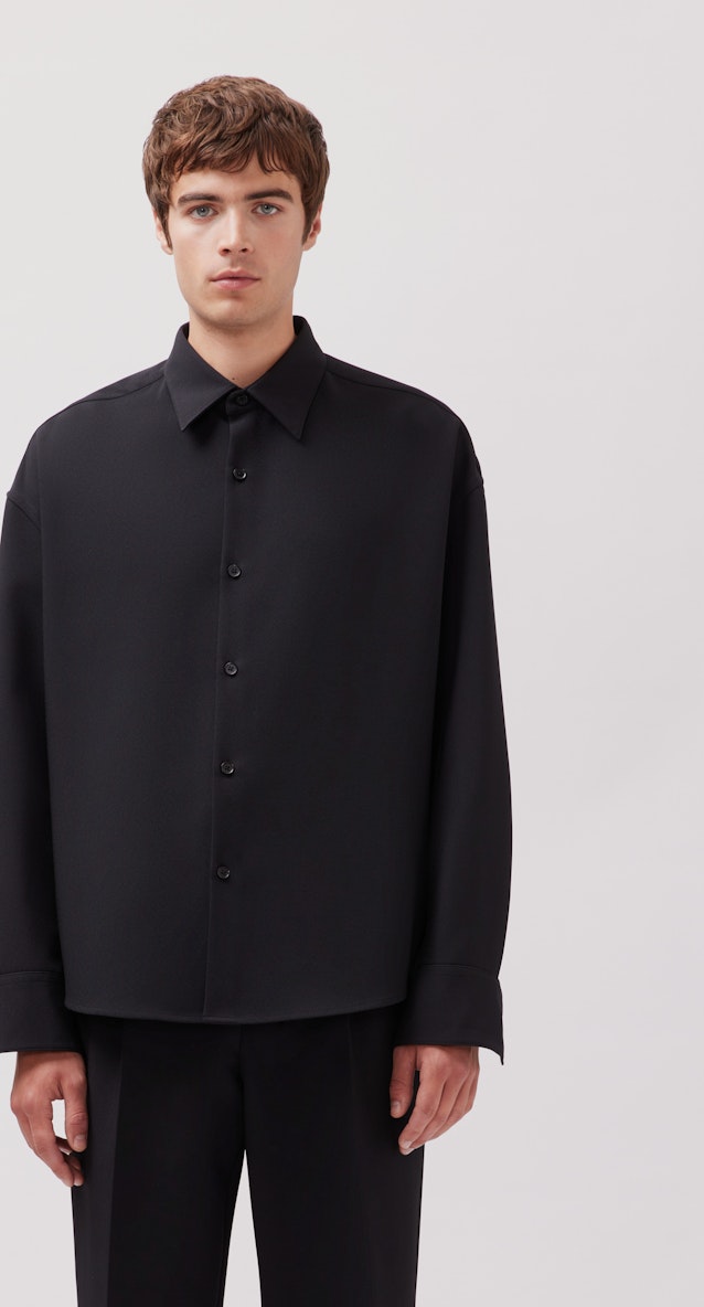 Oversized Fashion-Hemd Uni in Schwarz |  Seidensticker Onlineshop