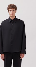 Oversized Fashion-Hemd Uni in Schwarz |  Seidensticker Onlineshop