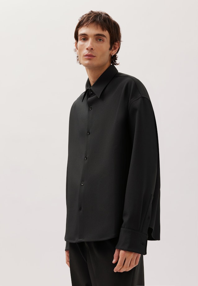 Oversized Boxy Overshirt in Schwarz |  Seidensticker Onlineshop