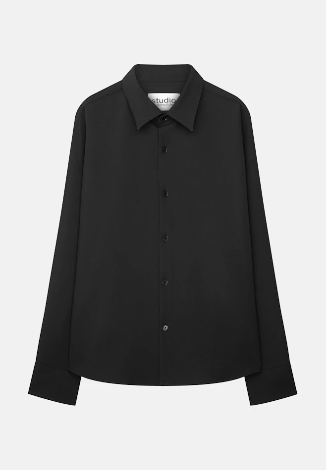 Surchemise oversize à coupe boxy dans Noir | Boutique en ligne Seidensticker