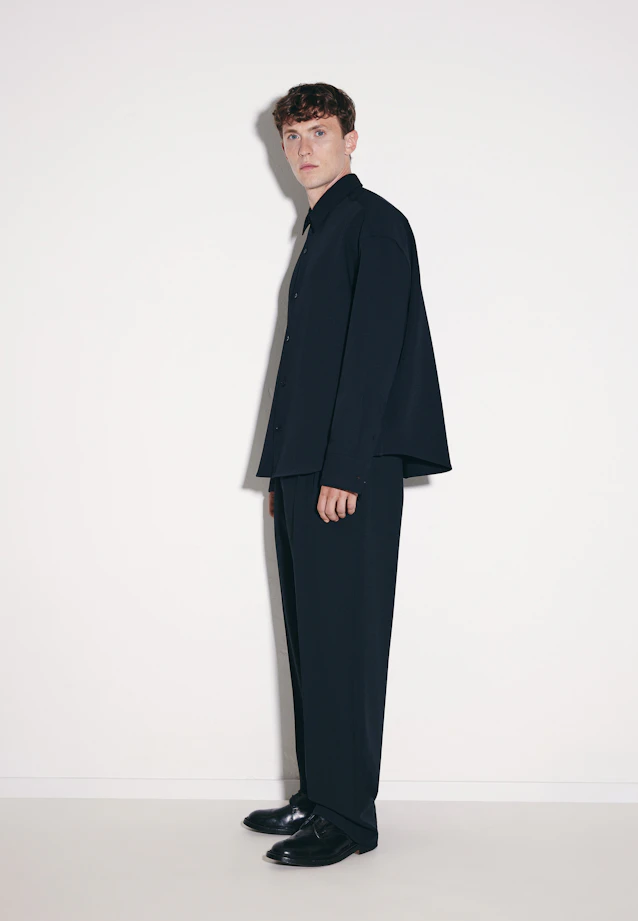 Oversized Boxy Overshirt in Schwarz |  Seidensticker Onlineshop