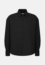 Oversized Fashion-Hemd Uni in Schwarz |  Seidensticker Onlineshop