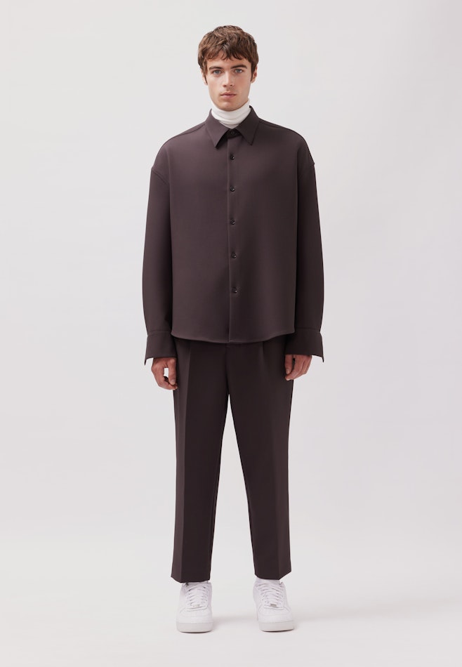 Oversized Fashion-Hemd Uni in Braun | Seidensticker Onlineshop