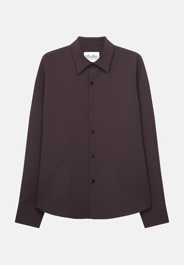Oversized Fashion-Hemd Uni in Braun |  Seidensticker Onlineshop