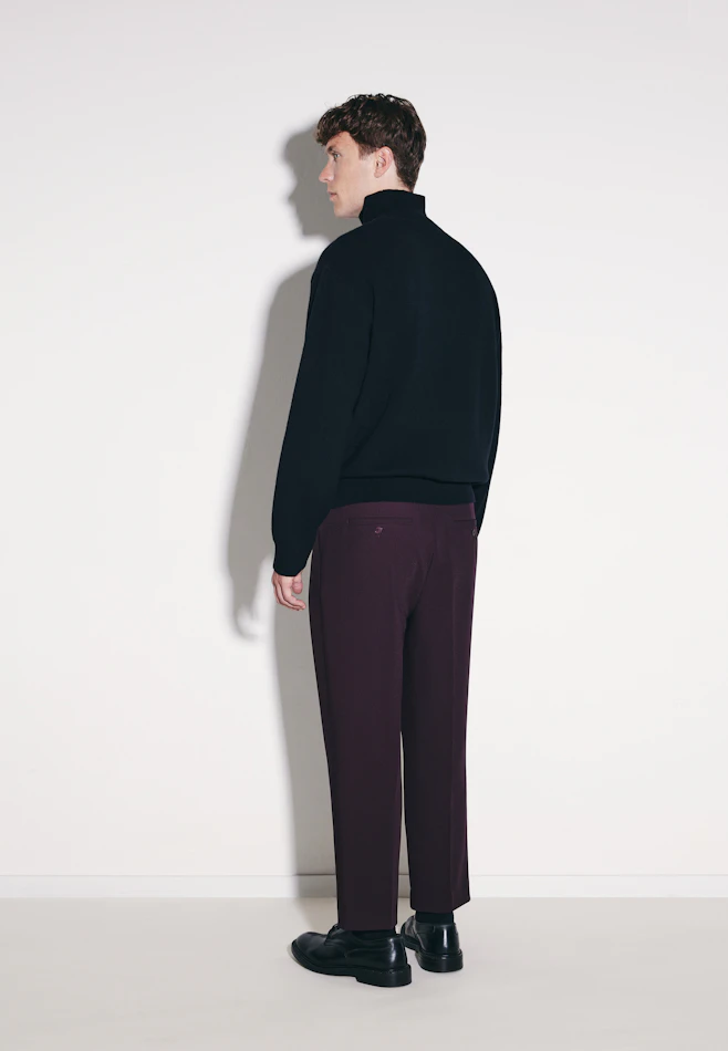 Stand Collar Sweater with Cashmere in Schwarz | Seidensticker online shop