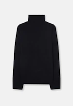 Stand Collar Sweater with Cashmere in Schwarz |  Seidensticker Onlineshop
