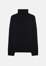 Stand Collar Sweater with Cashmere in Schwarz |  Seidensticker Onlineshop