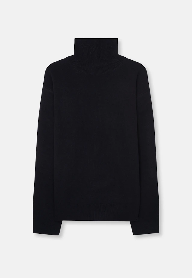 Stehkragenpullover mit Kaschmir in Schwarz |  Seidensticker Onlineshop